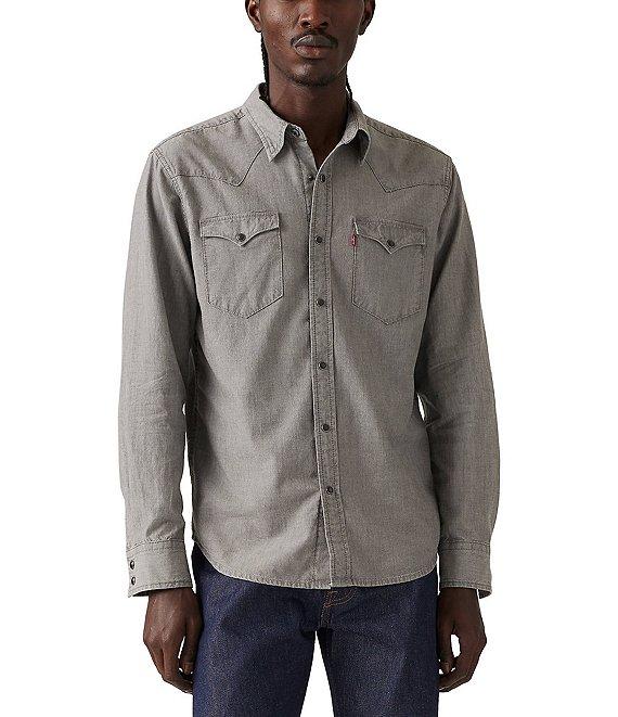 Levi's® Long Sleeve Solid Chambray Western Shirt Product Image