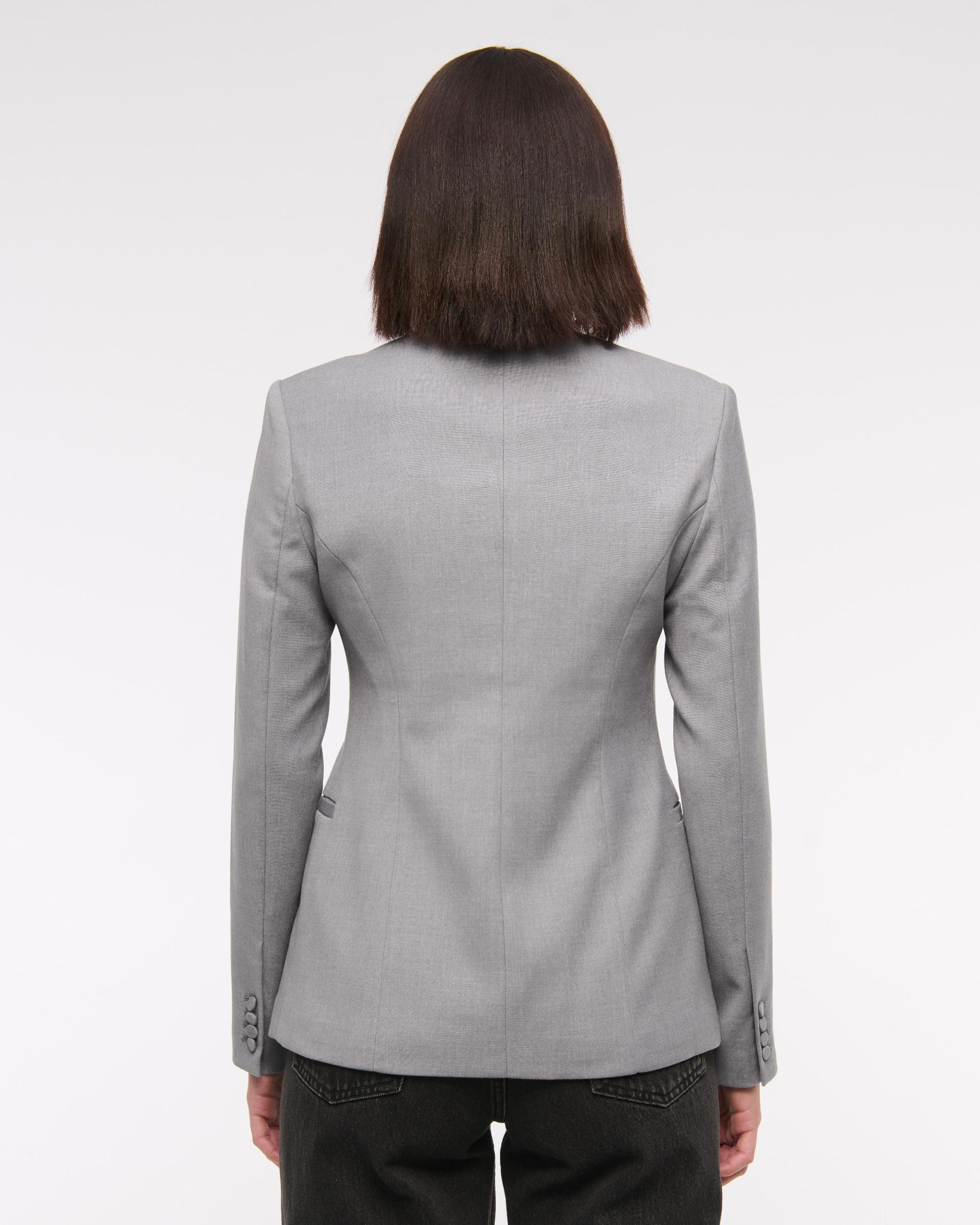 Collarless Suiting Blazer Product Image