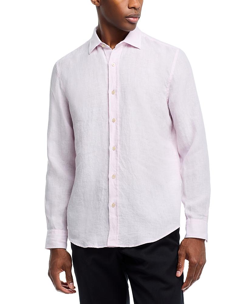The Mens Store at Bloomingdales Yarn-Dyed Standard Fit Linen Shirt in Fire Island - Exclusive Product Image