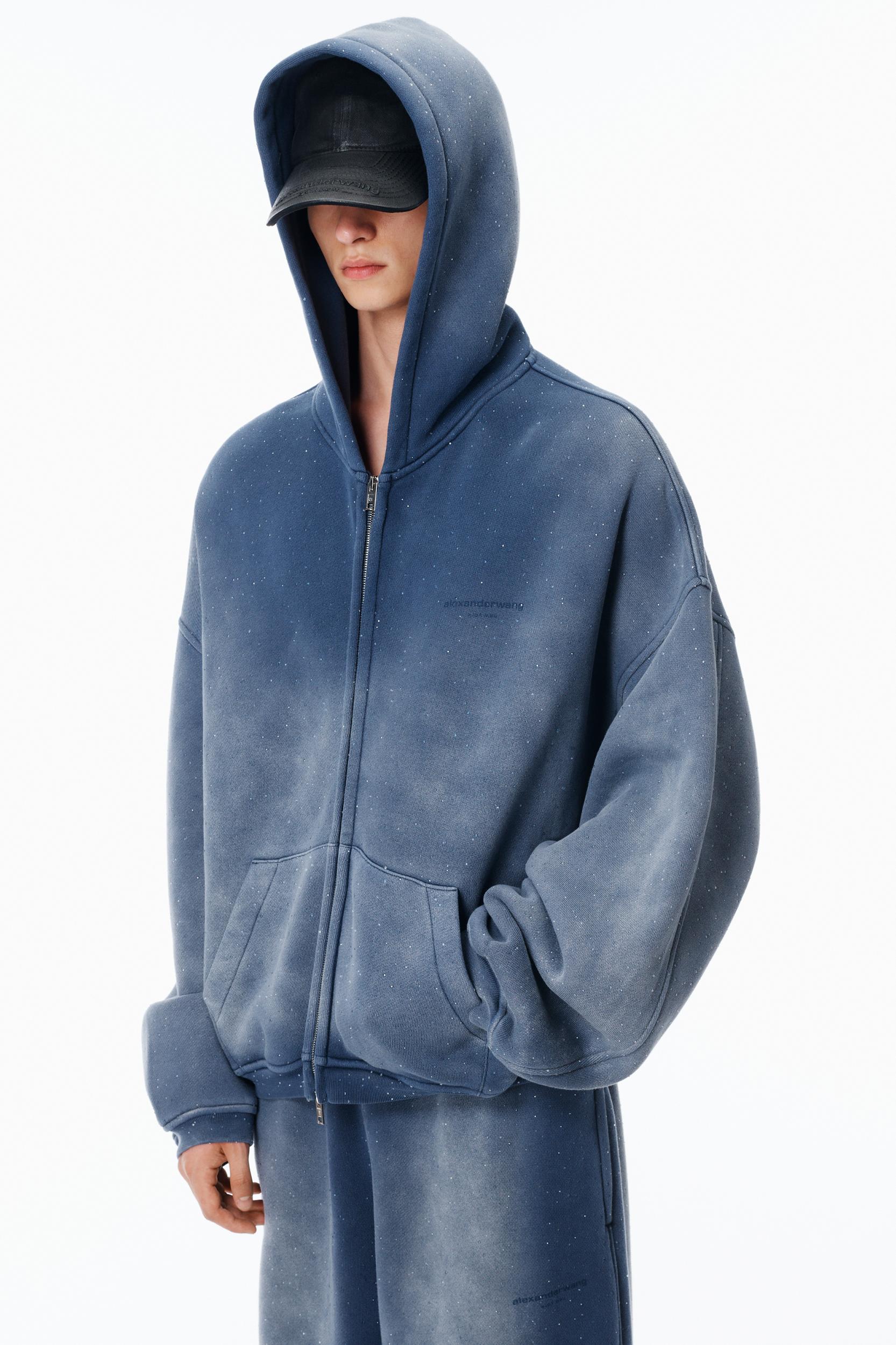 Crystal Hotifx Zip-up Hoodie In Cotton Blend Product Image