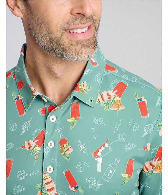 William Murray Short Sleeve Printed Polo Shirt Product Image