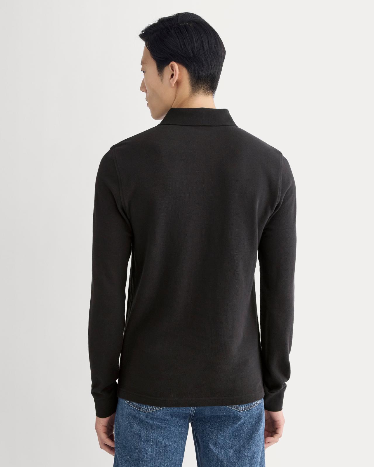 Mens Long-Sleeve Pique Polo T-Shirt by Everlane Product Image