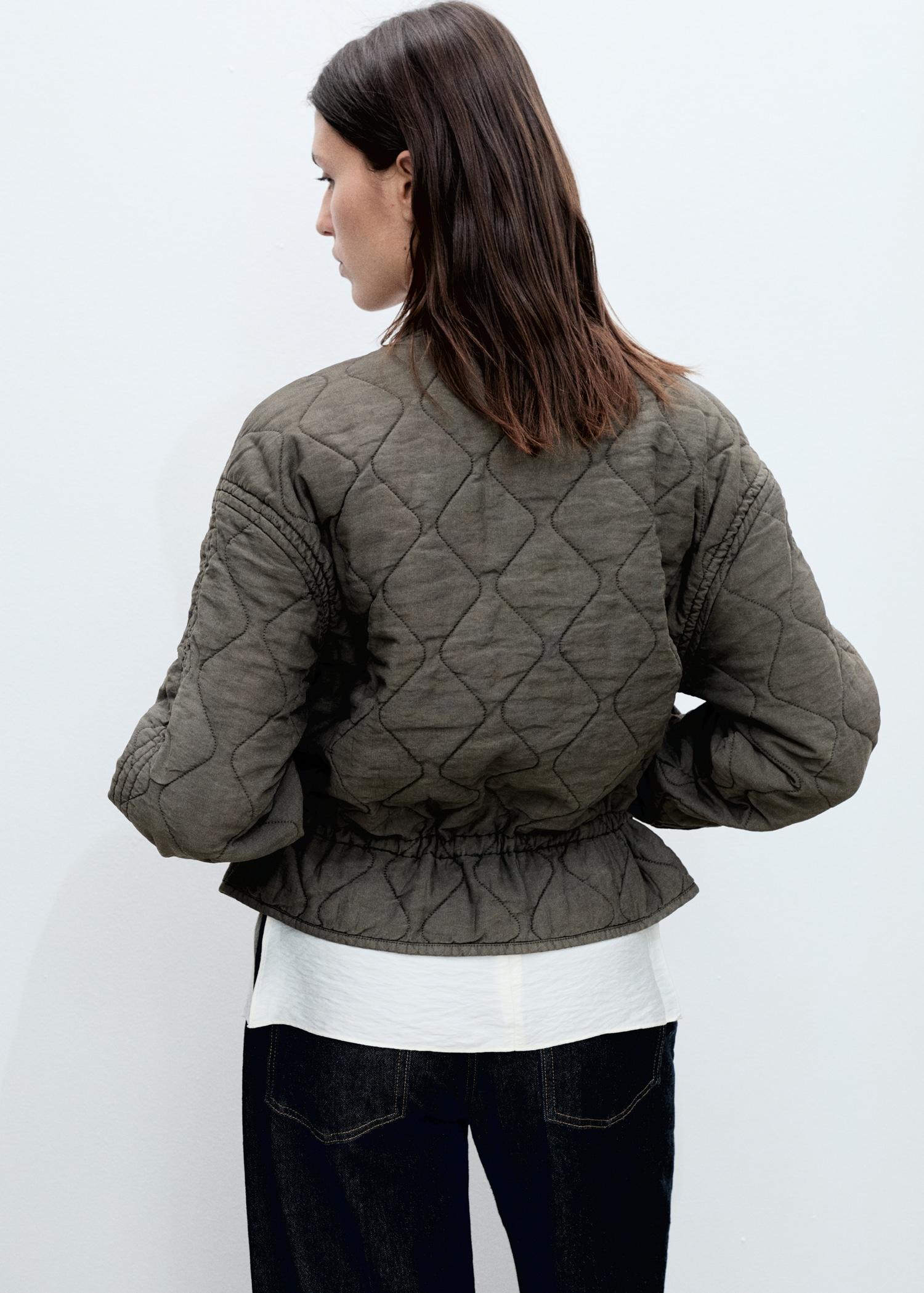 Quilted bomber jacket - Women | MANGO USA Product Image
