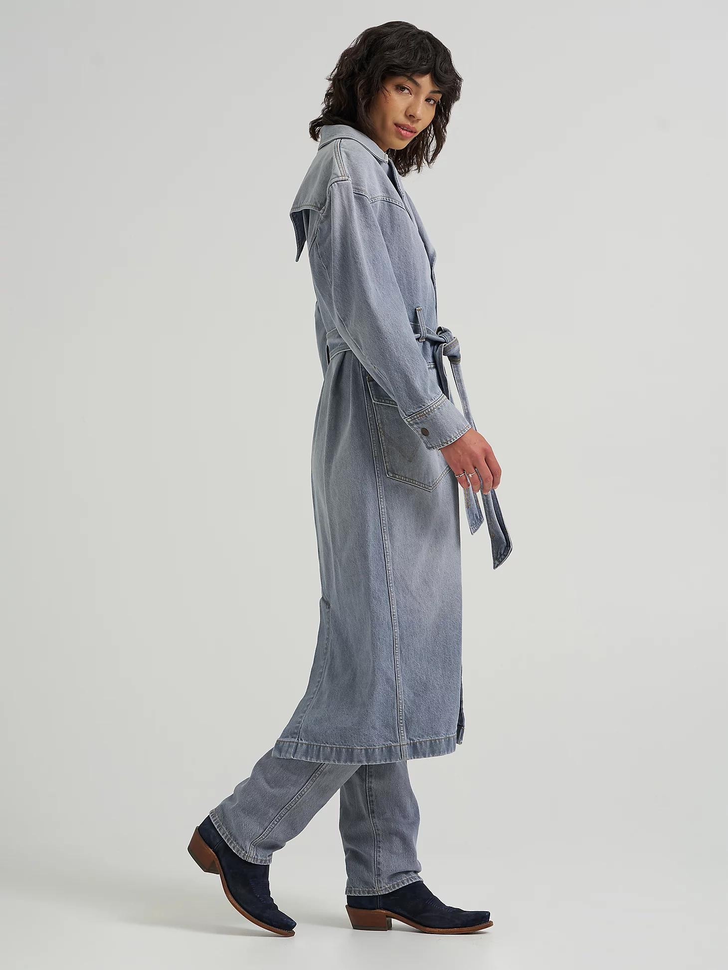 Women's Denim Trench in Haute Haze Product Image