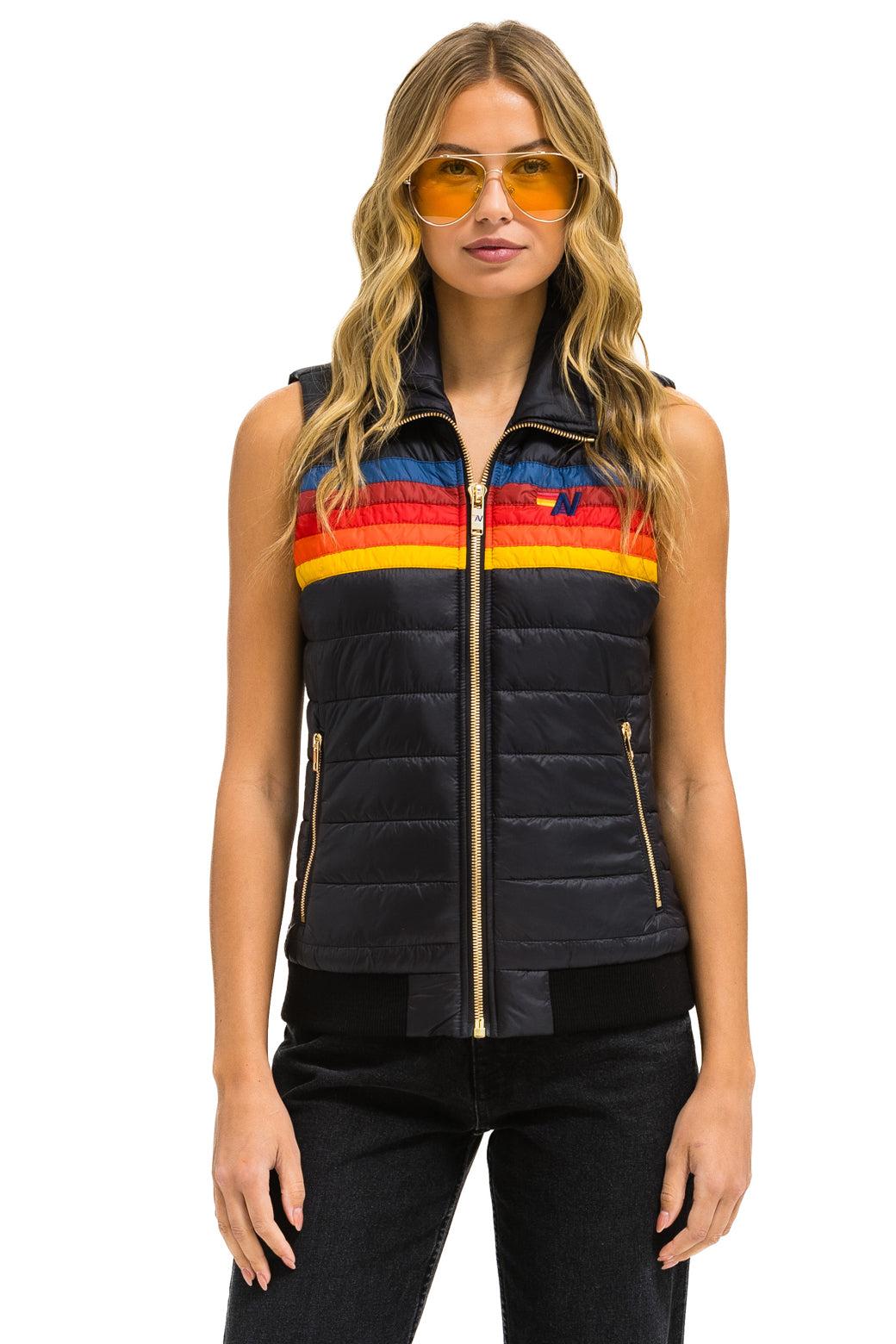 WOMEN'S 5 STRIPE VEST - BLACK Female Product Image