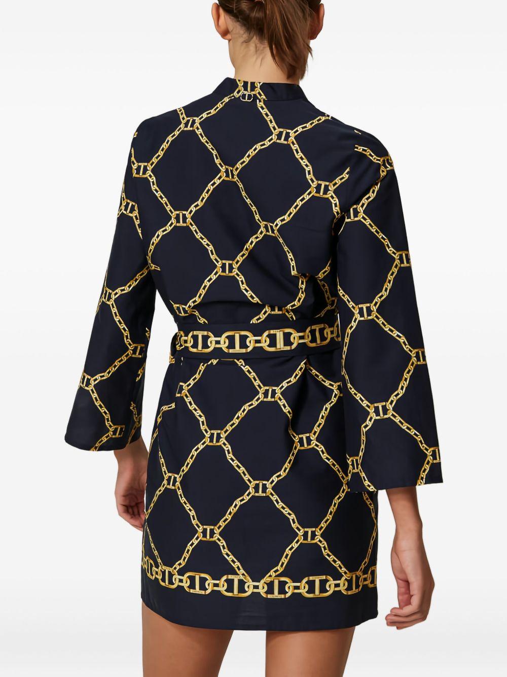 chain-print poplin mini dress Product Image