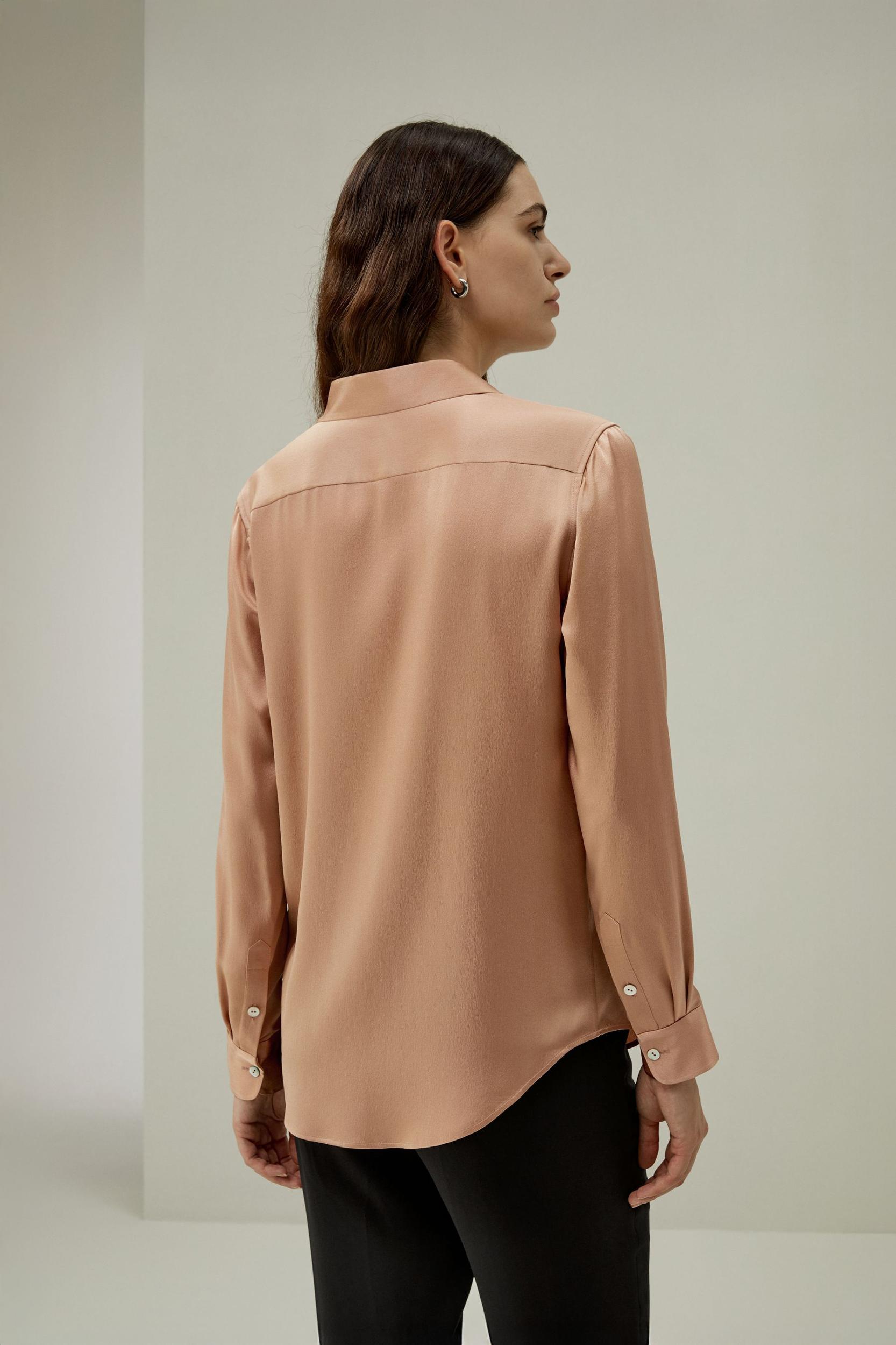 LILYSILK Silk Blouse Women - Quartz Rose Mulberry Silk - Luxurious Long Sleeve Shirt S Product Image