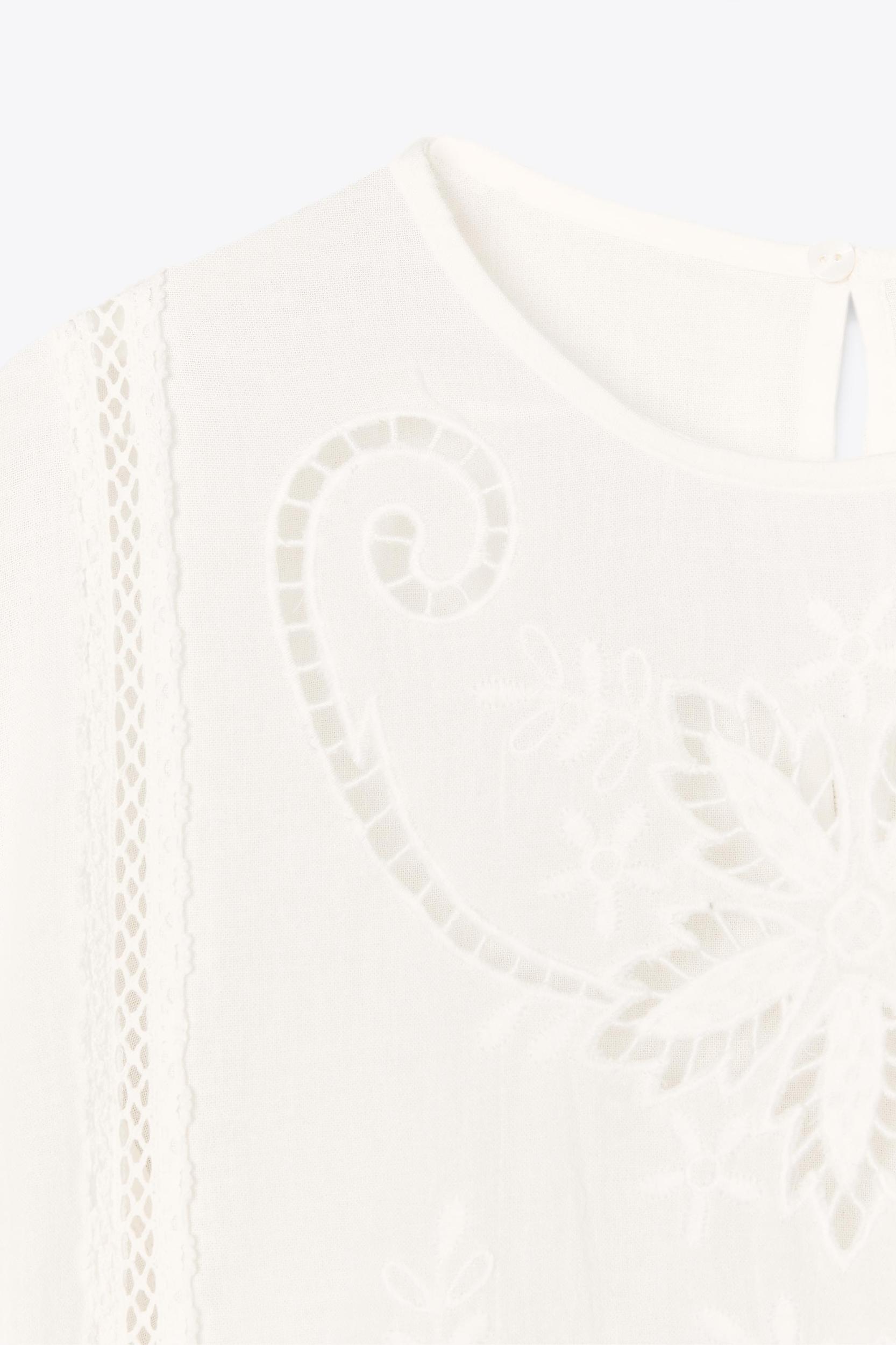 EMBROIDERED ROMANTIC BLOUSE ZW COLLECTION Product Image