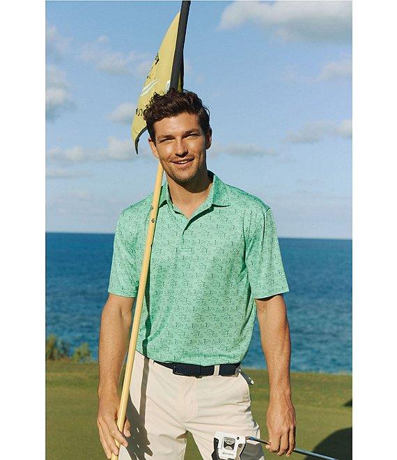 Southern Tide Driver Who's Your Caddy Printed Short Sleeve Polo Shirt Product Image