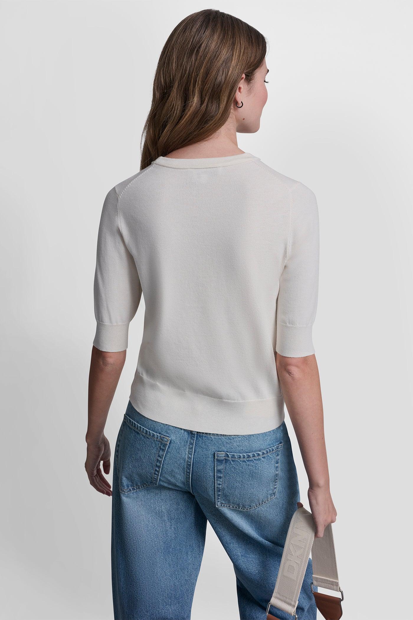 ELBOW SLEEVE CREW NECK SWEATER Product Image