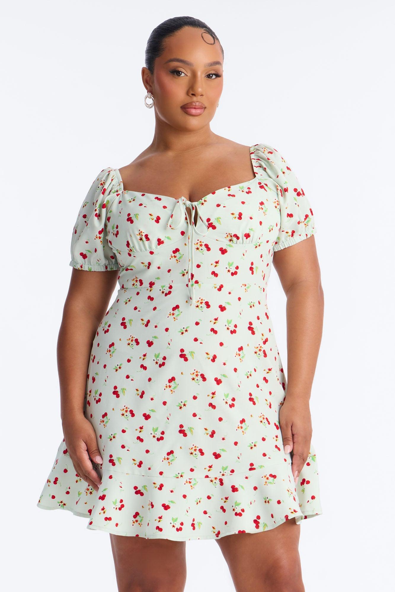 Kessie Floral Mini Dress - Mint/Multi Female Product Image