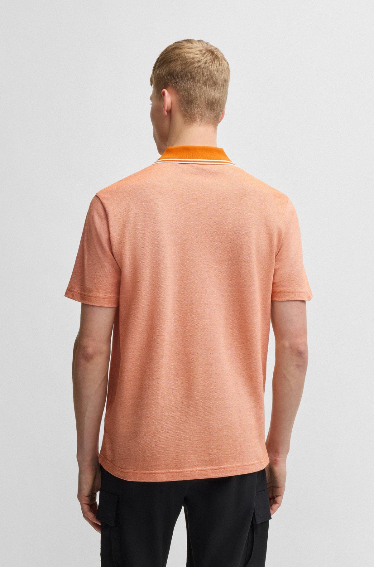Cotton-piqué polo shirt with all-over print Product Image