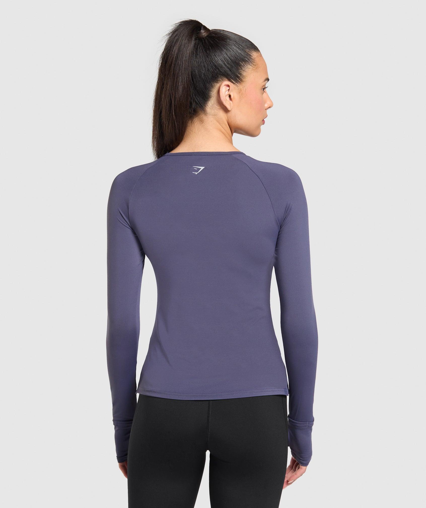 Gymshark Running Long Sleeve Top - Weighted Purple Female Product Image