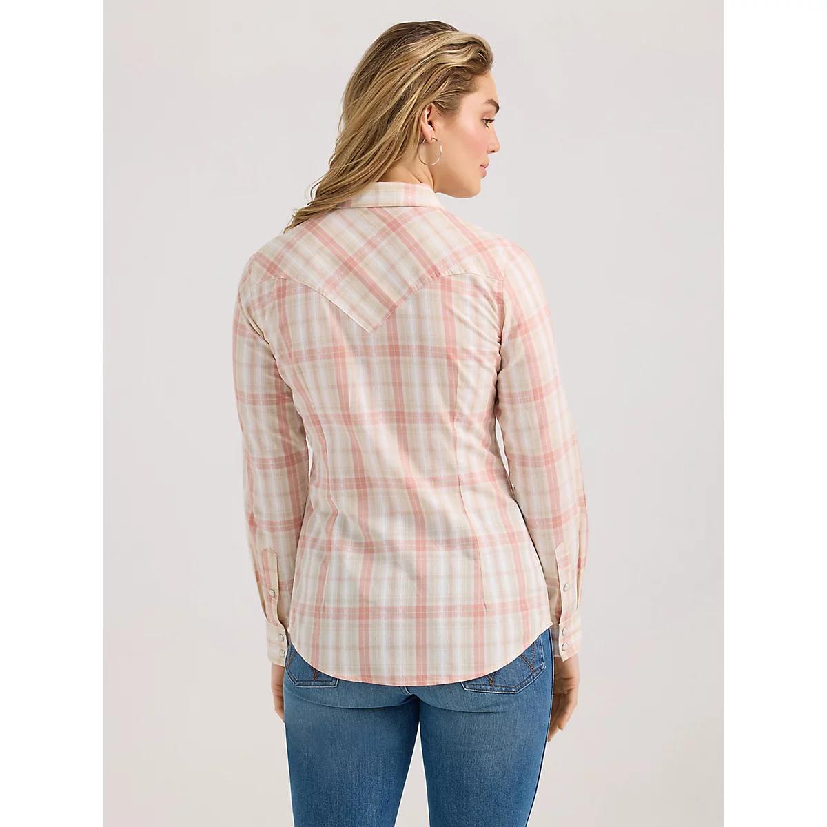 Women's Wrangler Plaid Slim Western Snap Shirt | Women's TOPS | Wrangler® Product Image