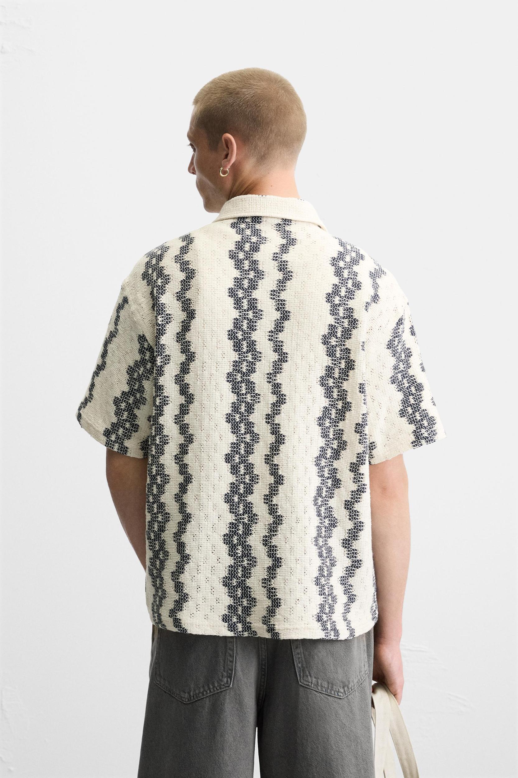 OPENWORK TEXTURED SHIRT Product Image