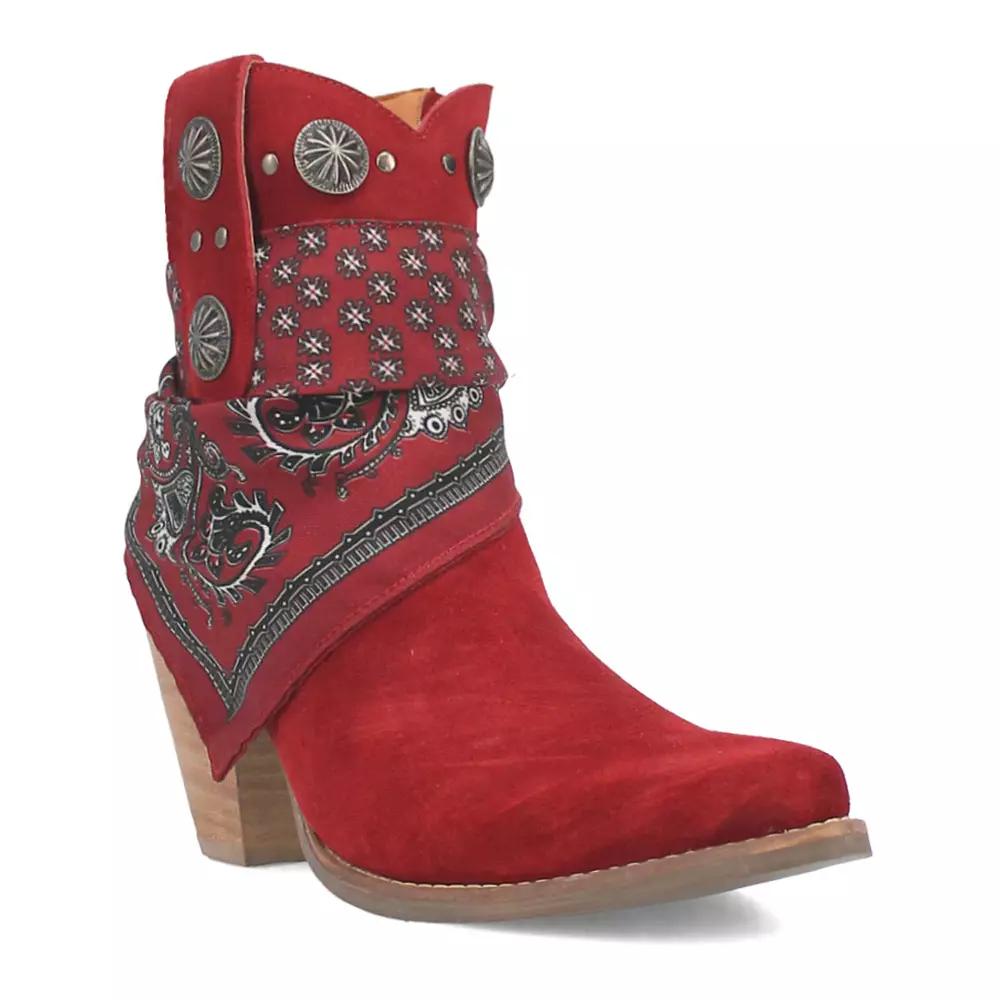 Women's Dingo Bandida Leather Western Ankle Boots,  Product Image
