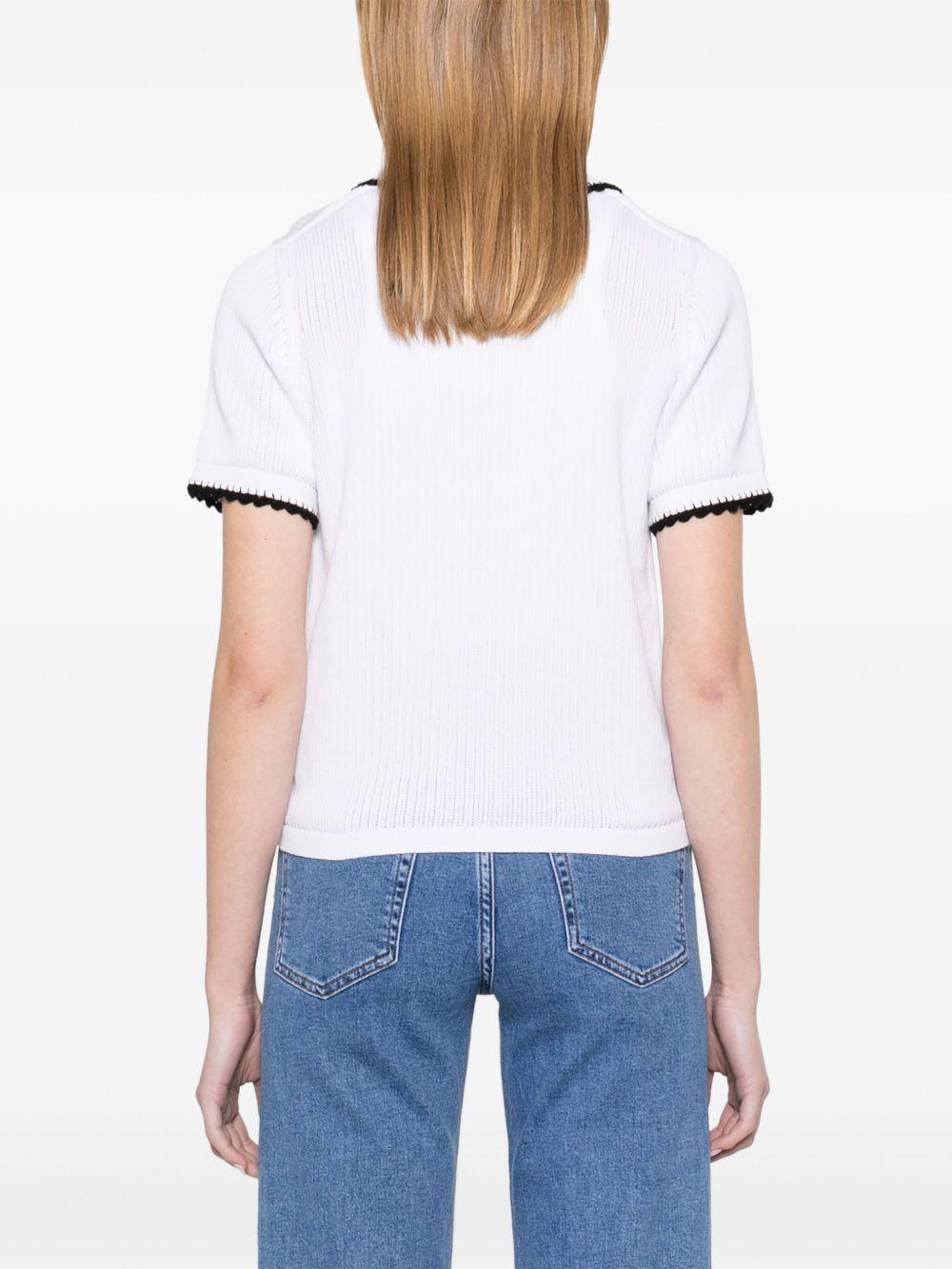 knitted polo top  Product Image