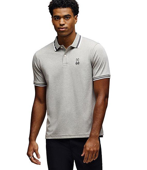 Psycho Bunny Chris Performance Pique Short Sleeve Polo Shirt Product Image