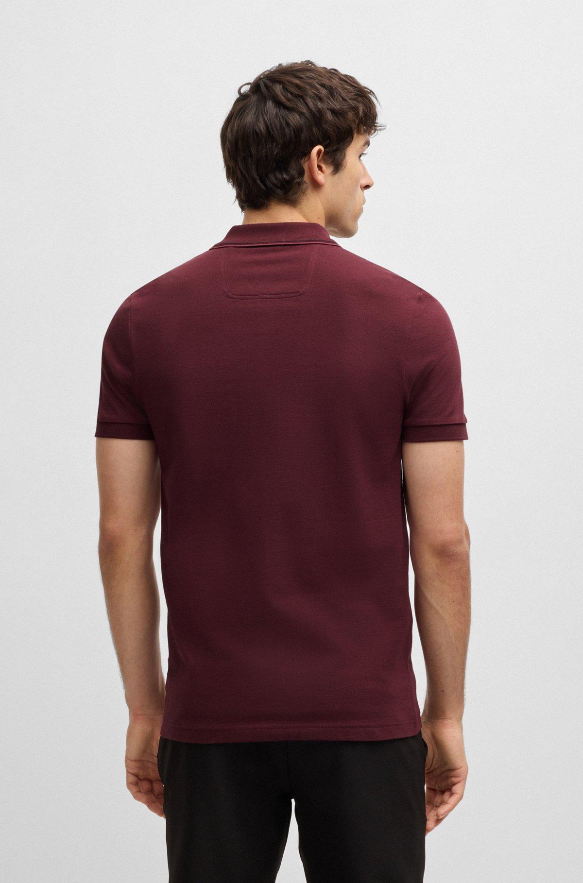 Cotton-piqué slim-fit polo shirt with tonal logo Product Image