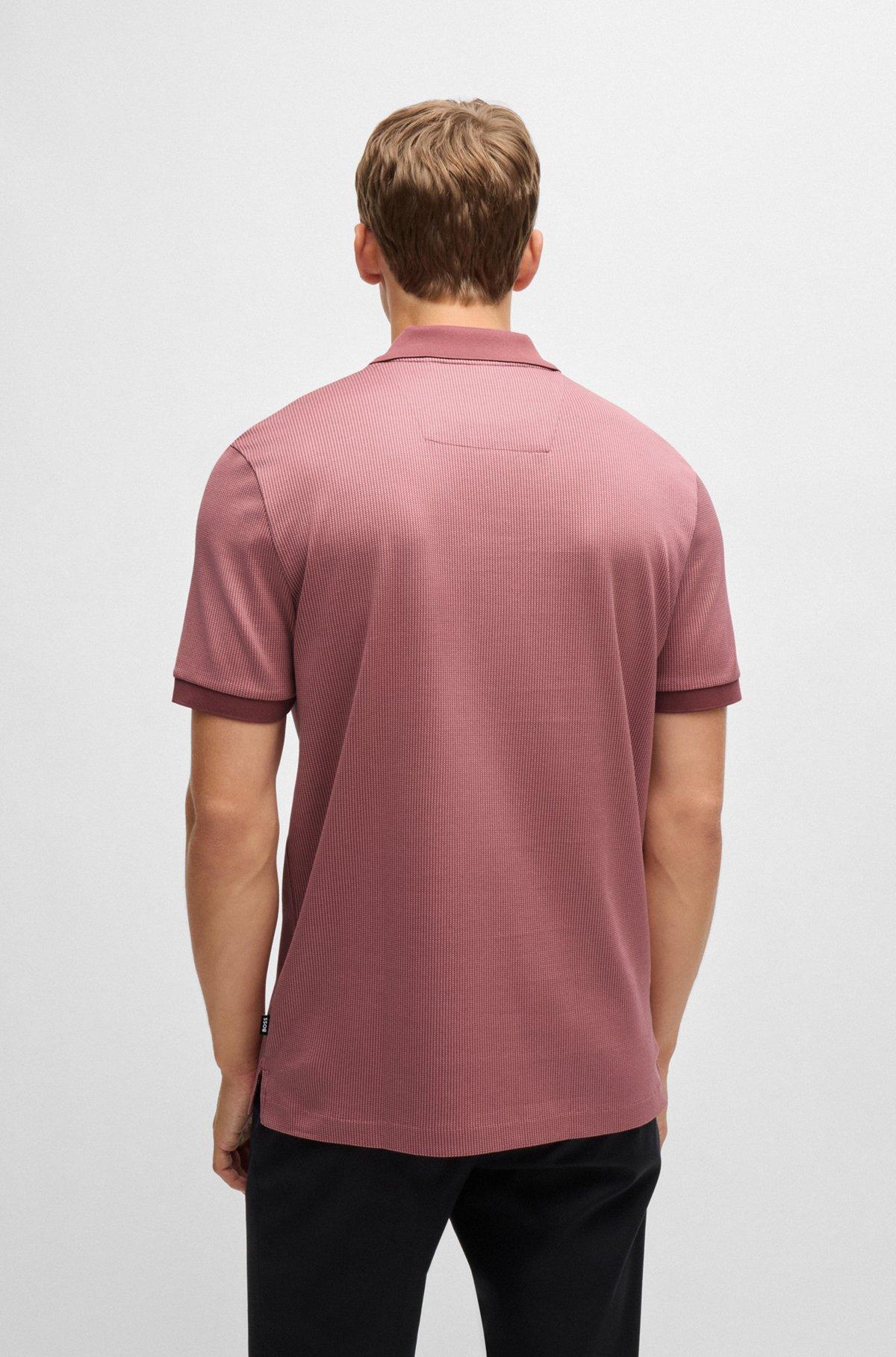 Structured-cotton polo shirt with solid trims Product Image