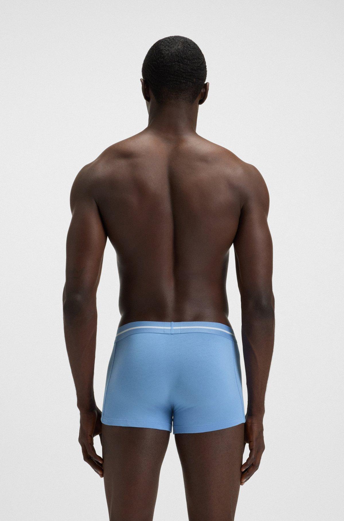 Three-pack of stretch-cotton trunks with logo waistbands Product Image