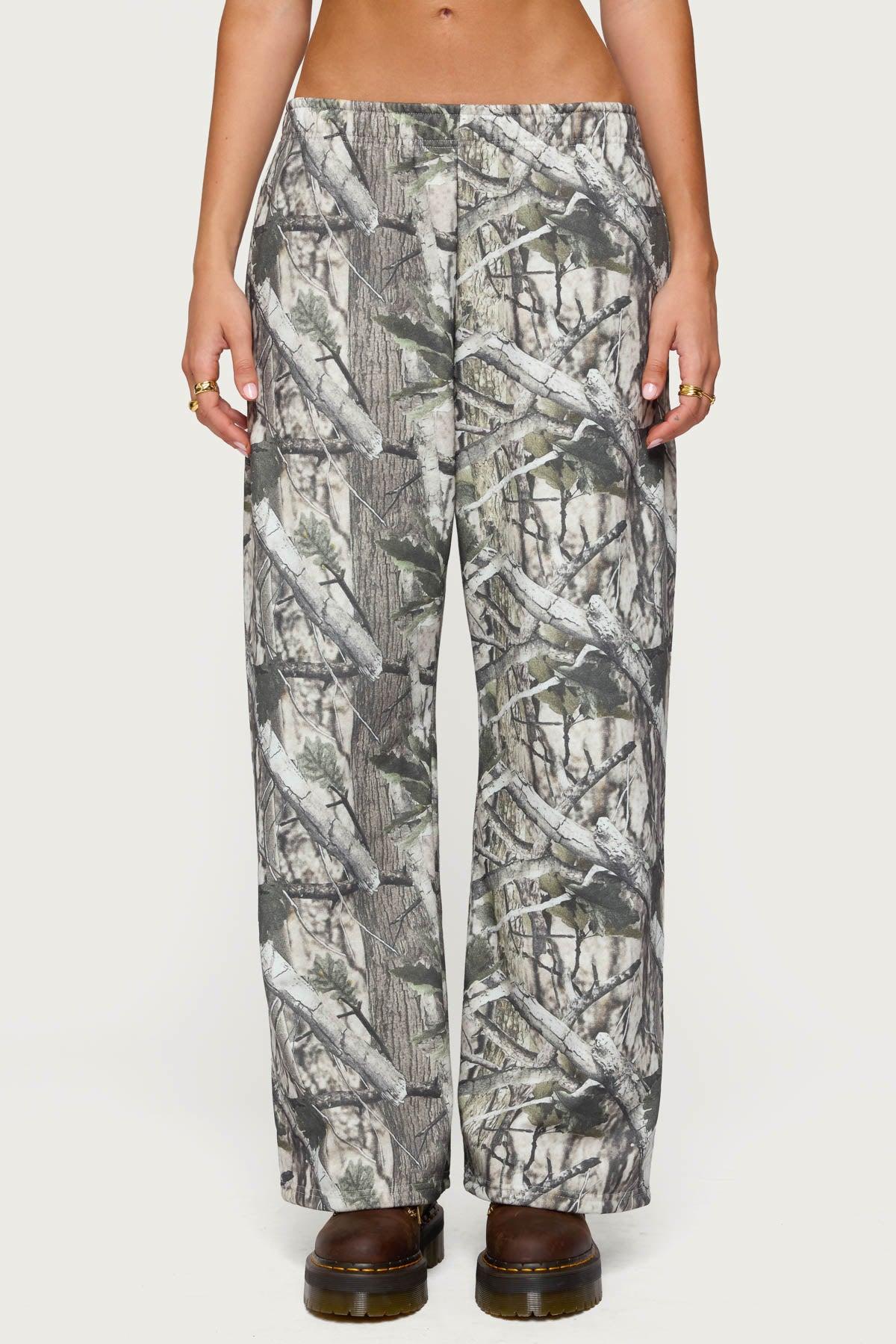 Camo Straight Leg Sweatpants Product Image
