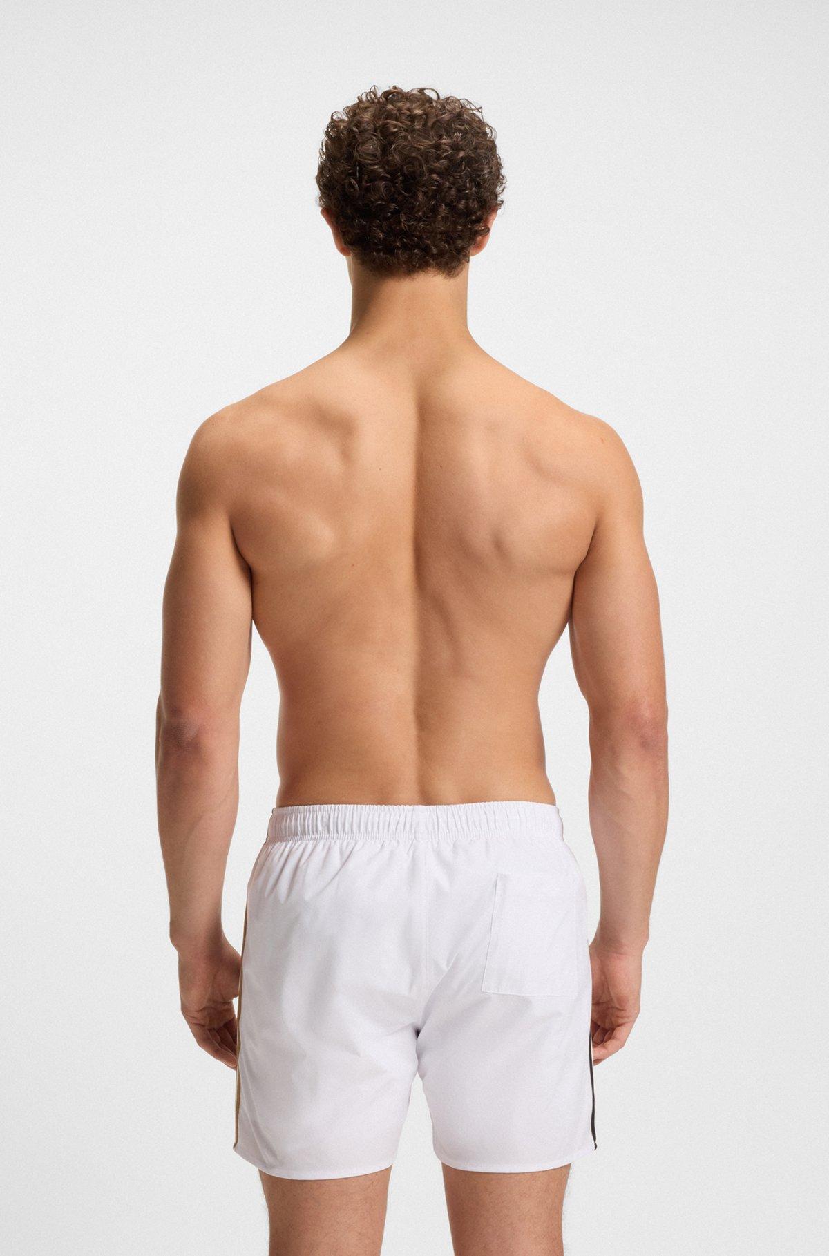 Swim shorts with signature stripe and logo Product Image
