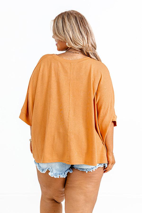 One Way Ticket Shift Top in Rust Curves Product Image