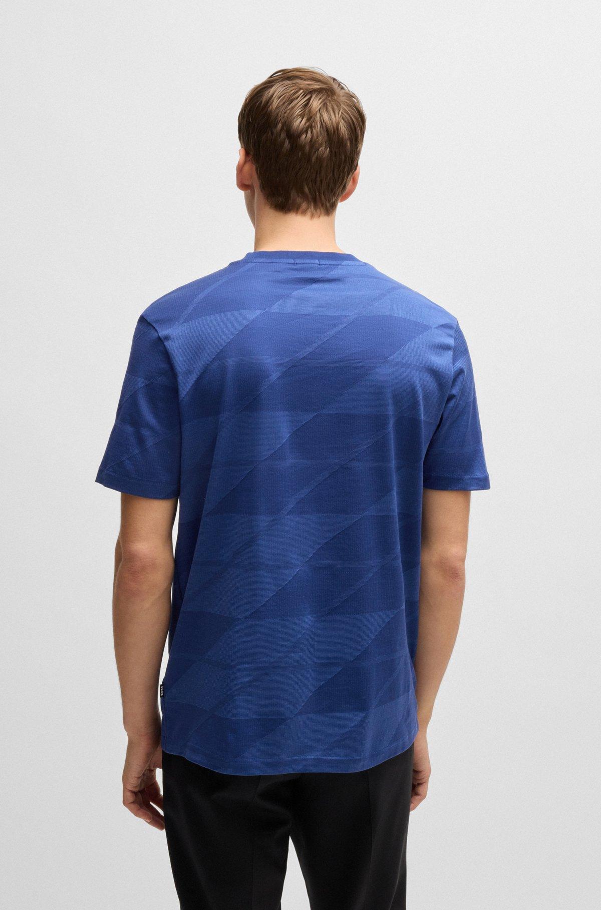  Mercerized-cotton T-shirt with two-tone jacquard Product Image