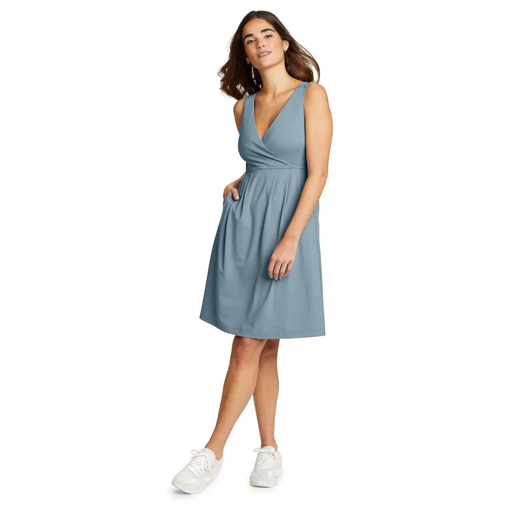 Women's Eddie Bauer Aster Crossover Tank Top Dress, Size: Medium, Chambray Blue Product Image