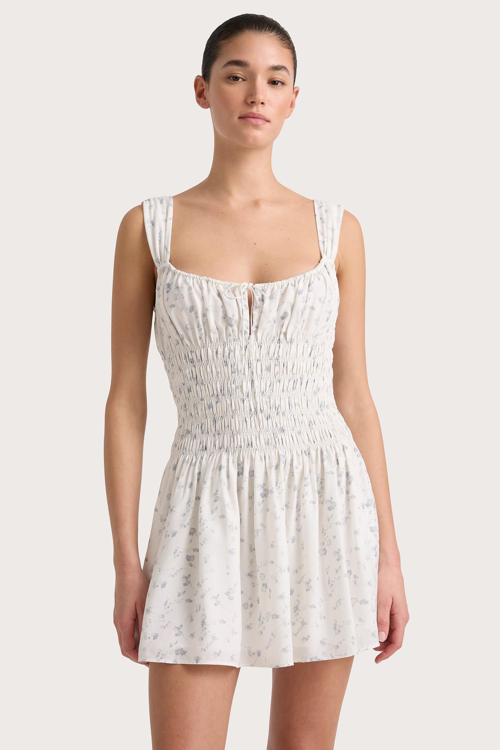 Pau Dress Blossom Egg Shell Powder Blue - Final Sale Product Image