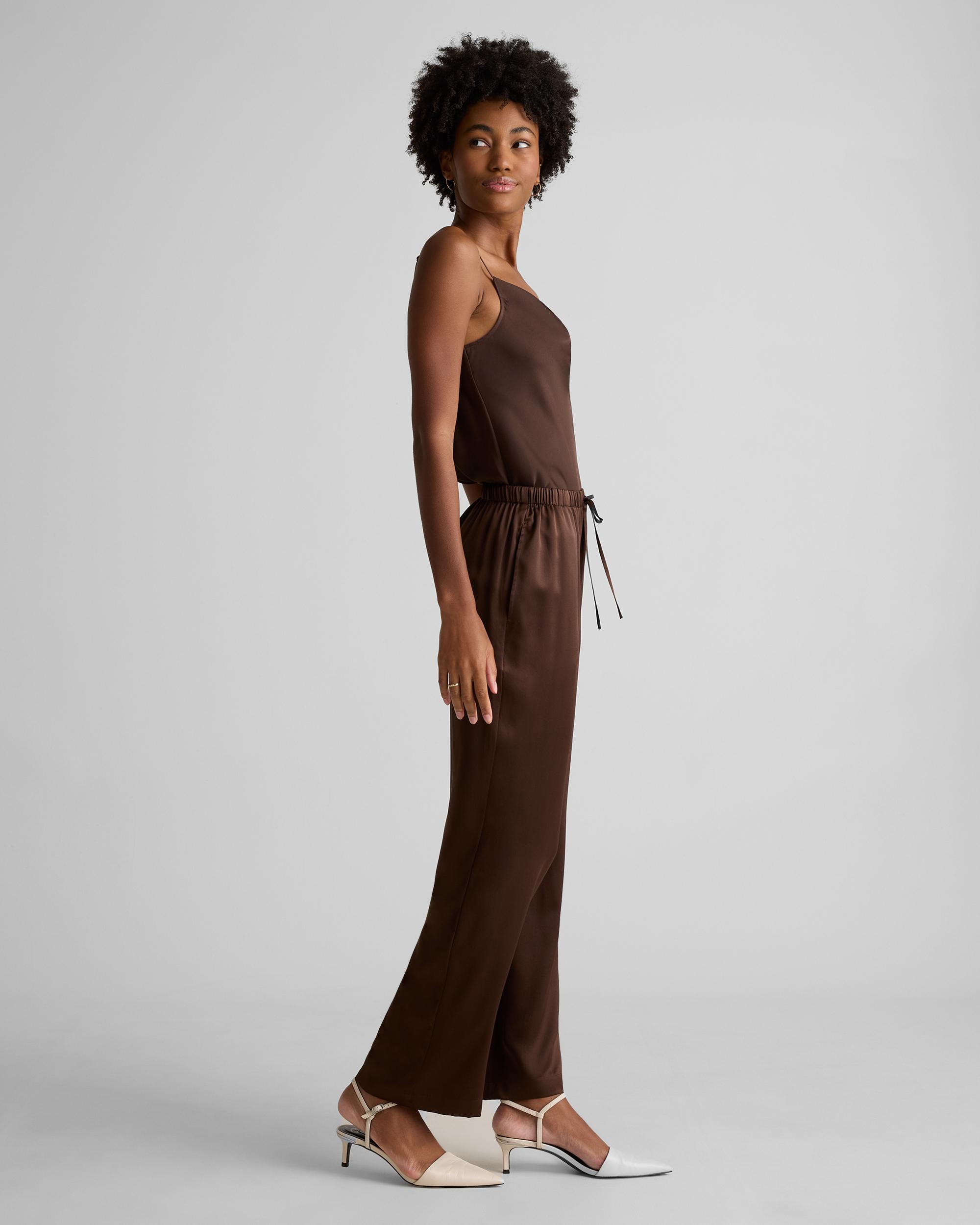 Quince | Women's Drawstring Wide Leg Pants Size XL, Silk Product Image