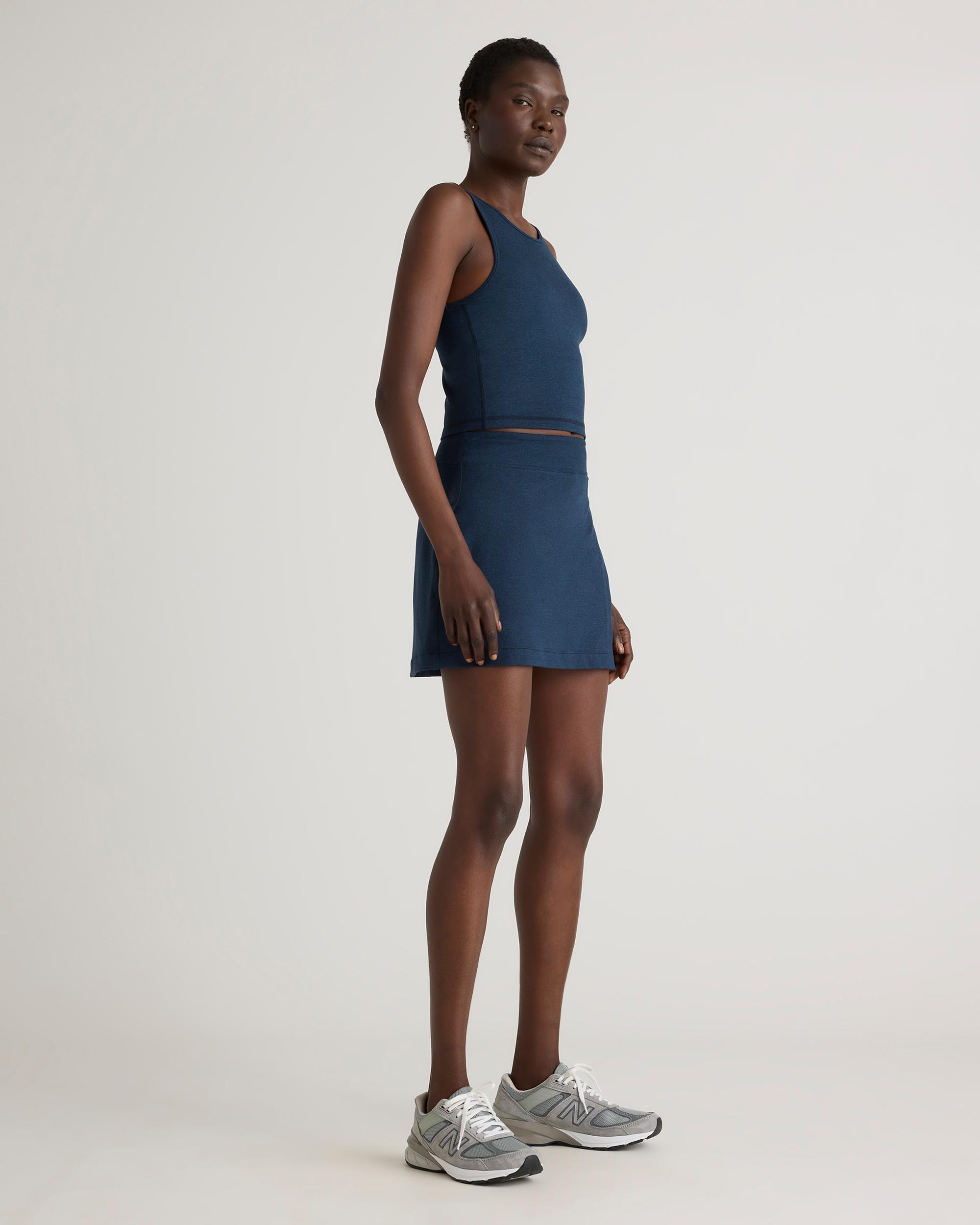 Quince | Women's Ultra-Soft High Neck Cropped Tank Top Polyester Product Image