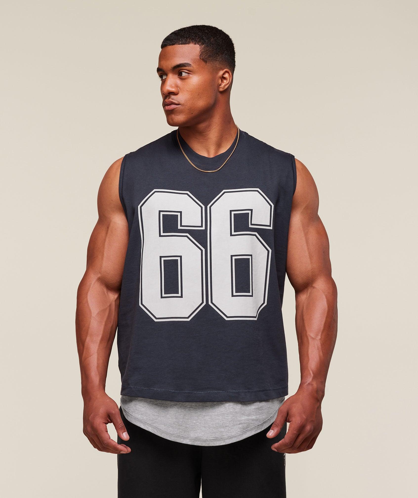 Gymshark GSLC 2in1 Reversible Tank - Light Grey Core Marl/Heavy Blue Male Product Image