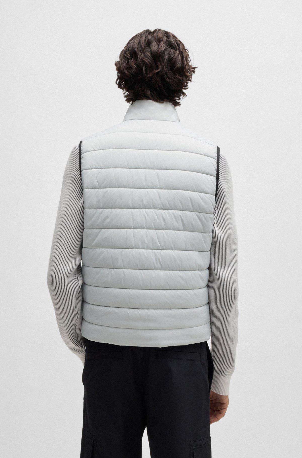 Water-repellent slim-fit gilet with logo detail Product Image