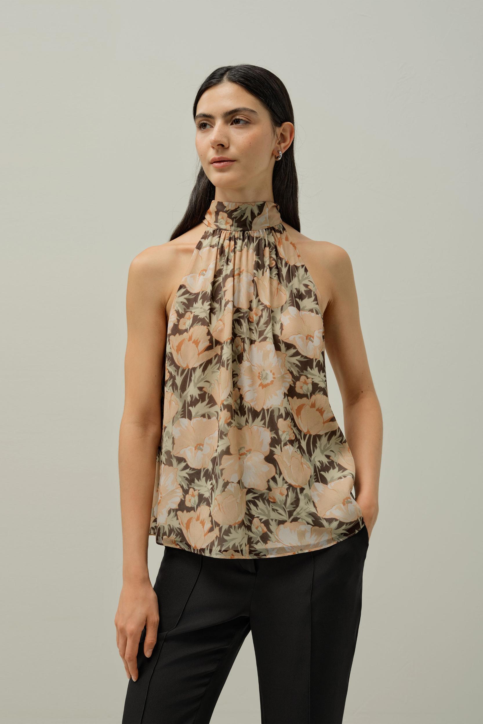Poppy Parade Silk Top - Made With Liberty Fabric Product Image