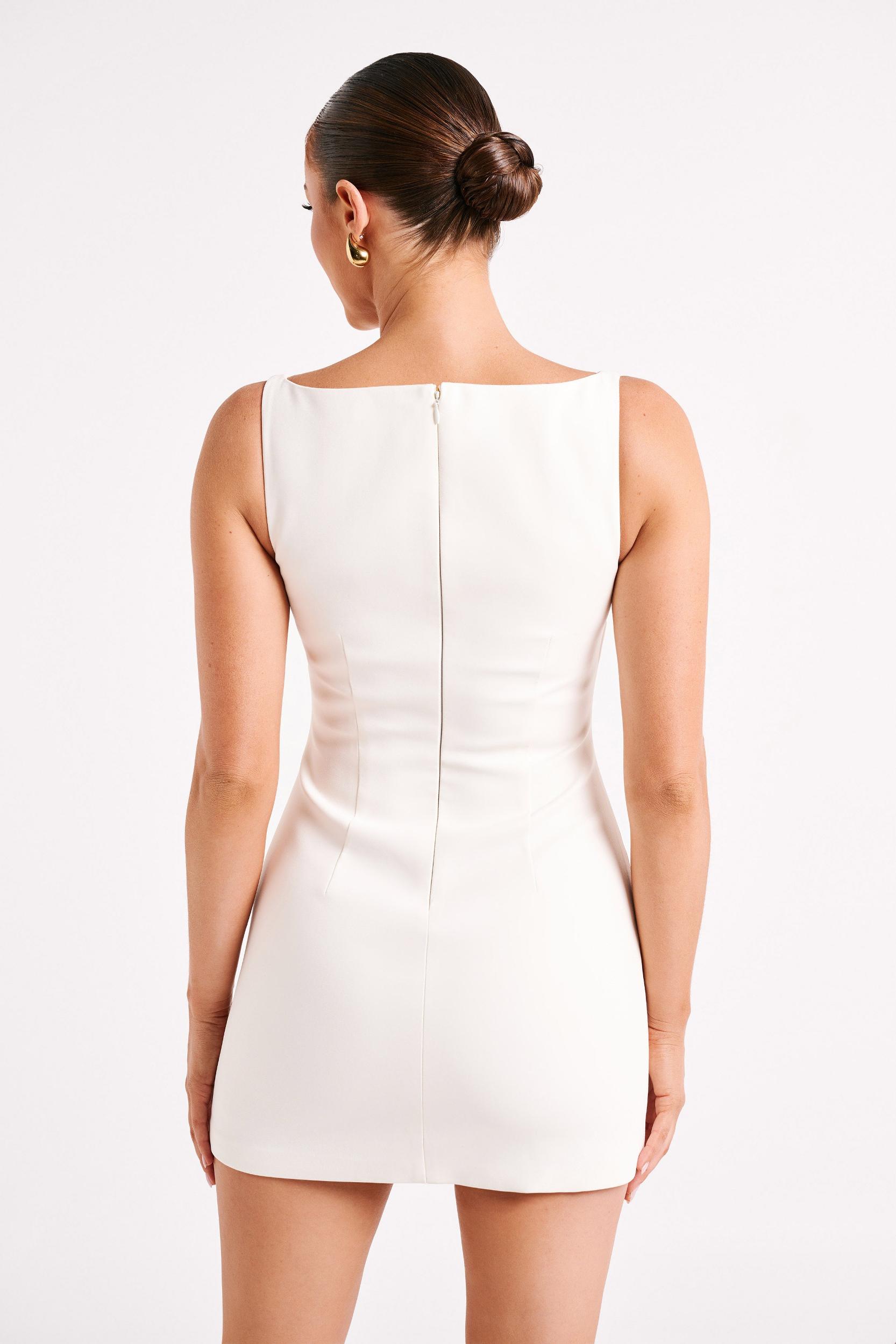 Angela Suiting Mini Dress - Ivory Product Image