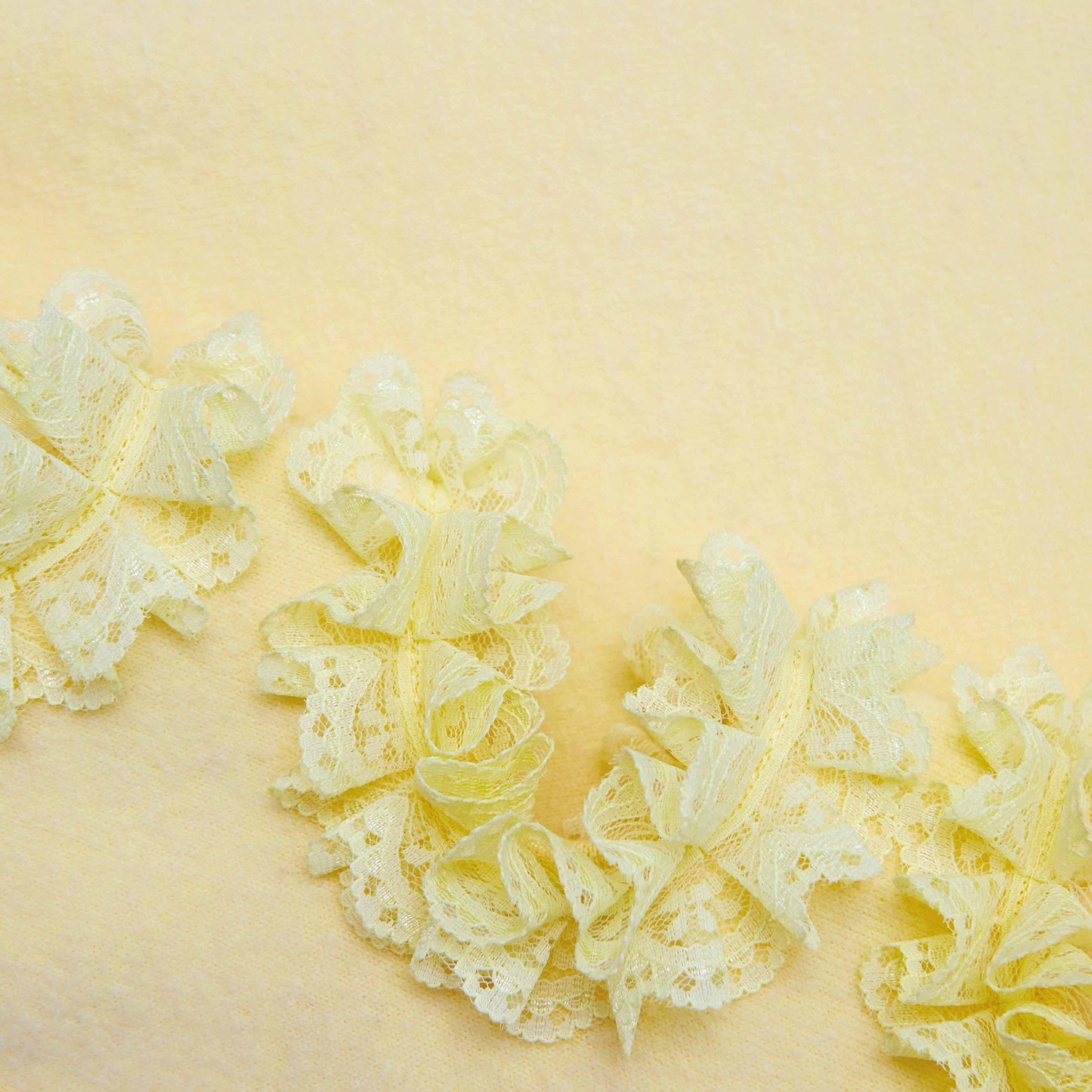 Yellow Cut Out Lace Detail Jumper Product Image