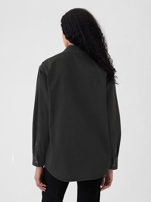 Denim Western Shirt Jacket Product Image