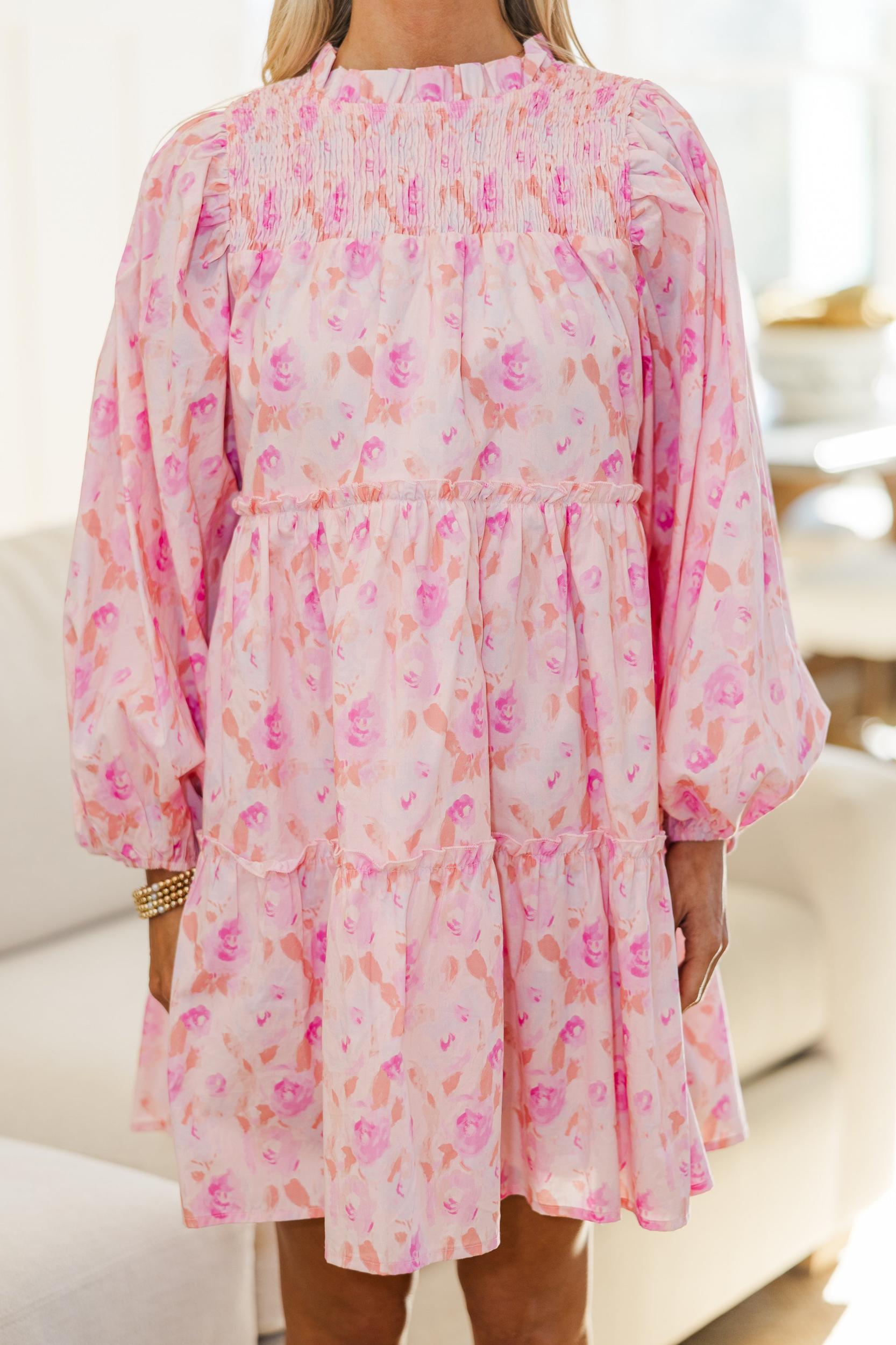 NURSING COLLECTION: Be Your Best Pink Floral Babydoll Dress Female Product Image