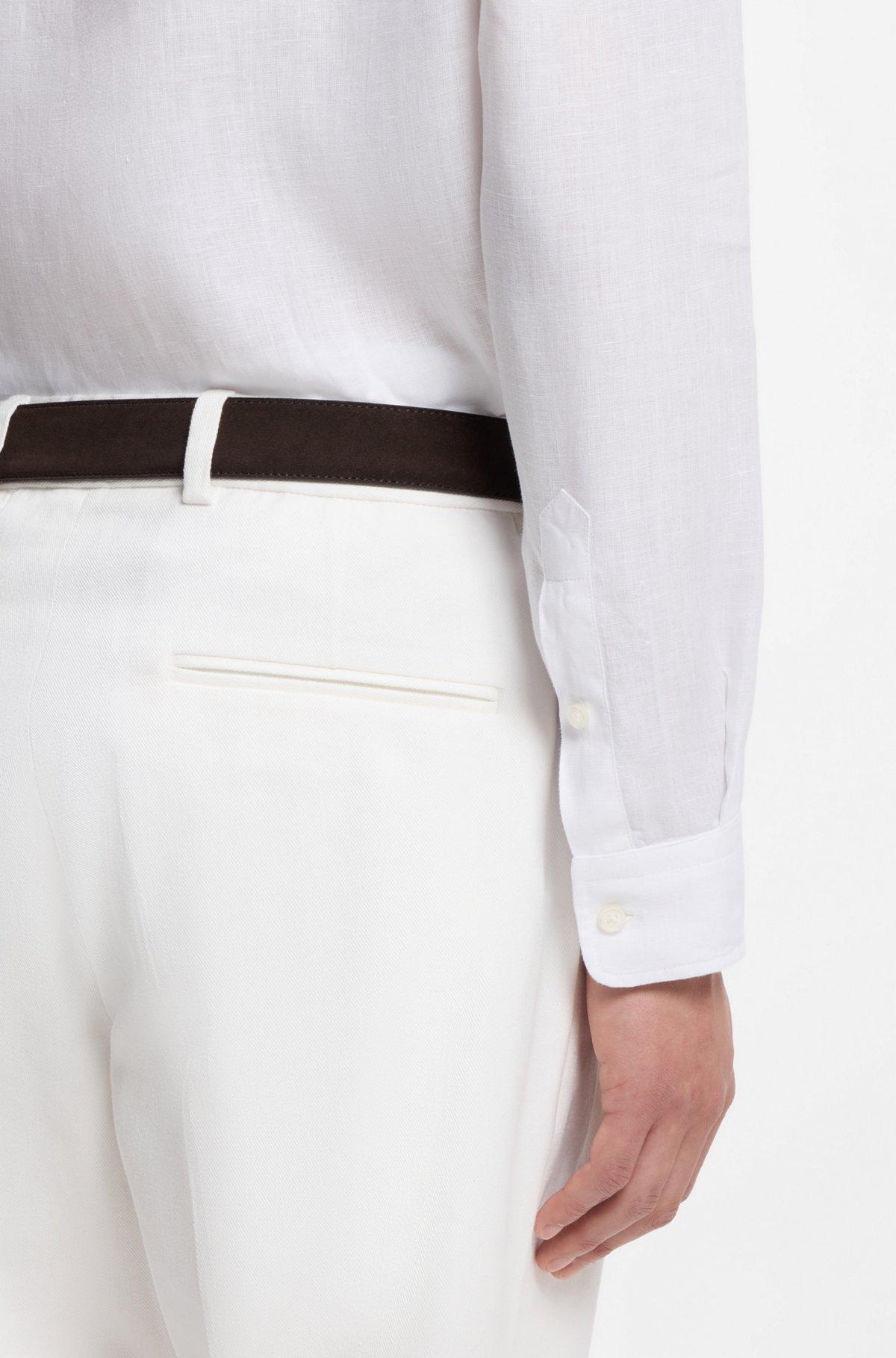Regular-fit shirt in washed linen Product Image