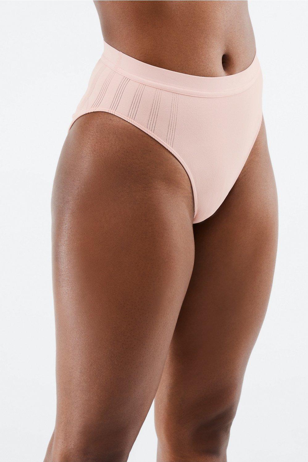 Fabletics High-Waisted SculptKnit Brief Womens pink Size XL Product Image