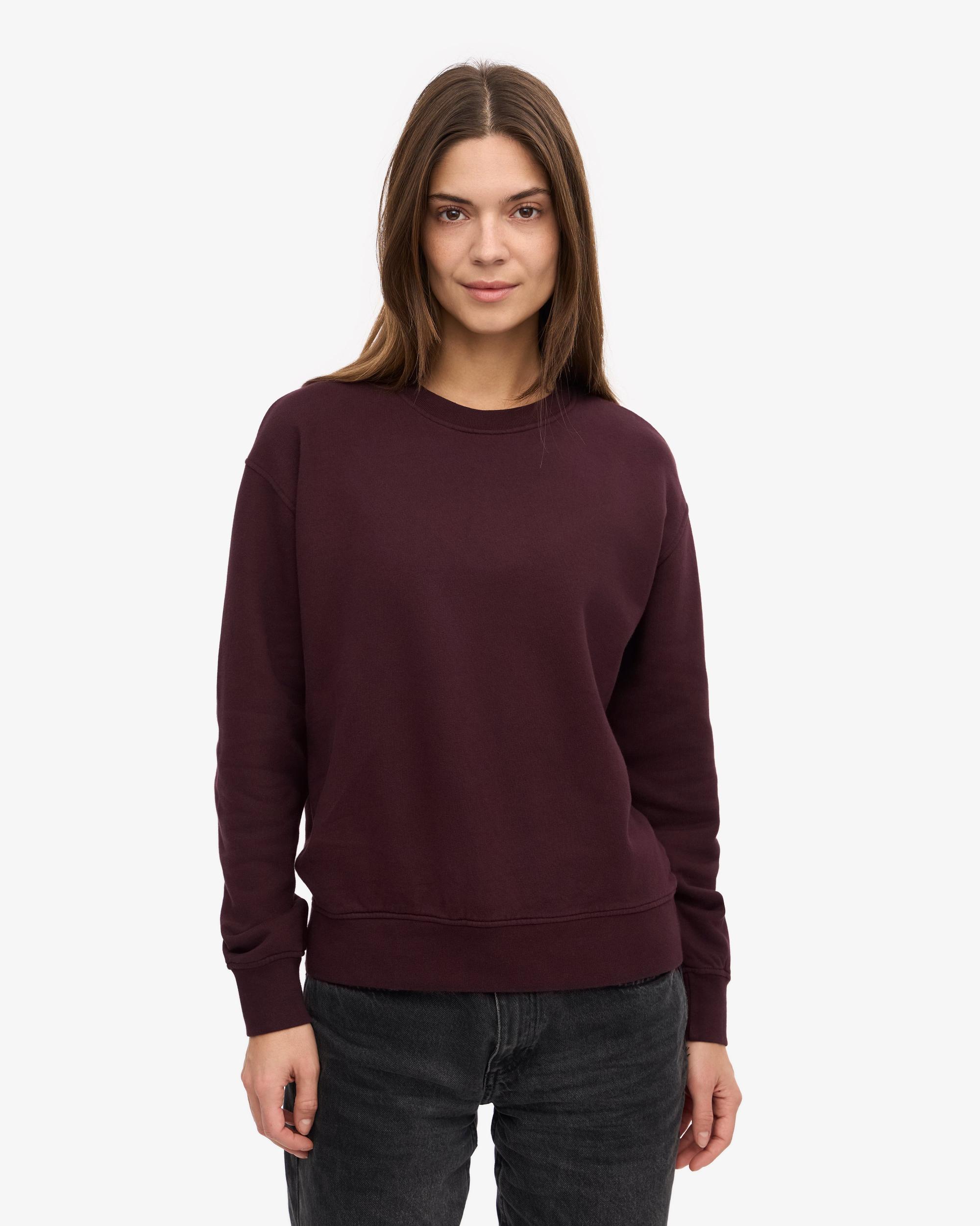 Women Classic Organic Crew - Oxblood Red Product Image