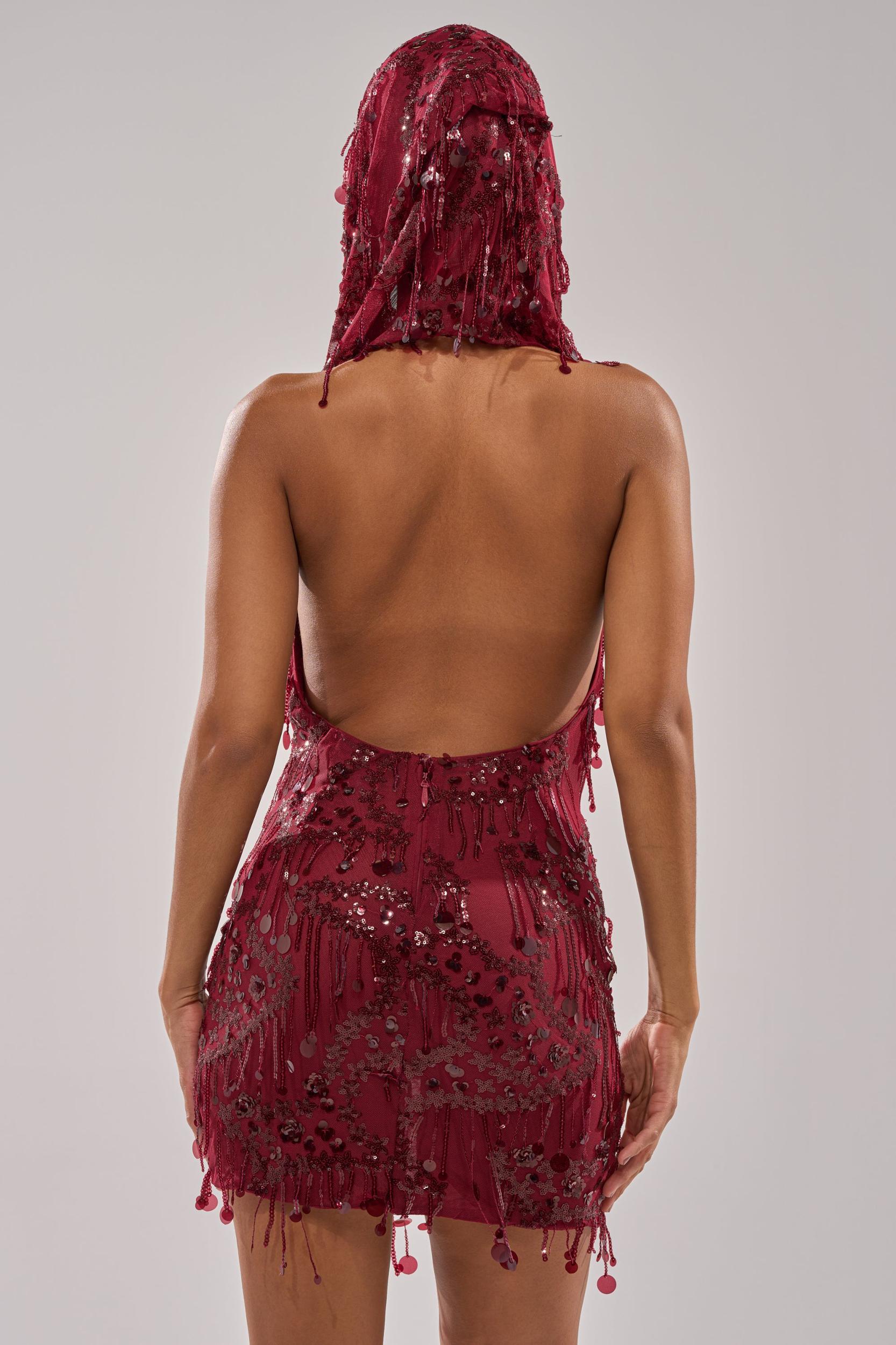 MOOD FOR THE NIGHT SEQUIN MINI DRESS Product Image