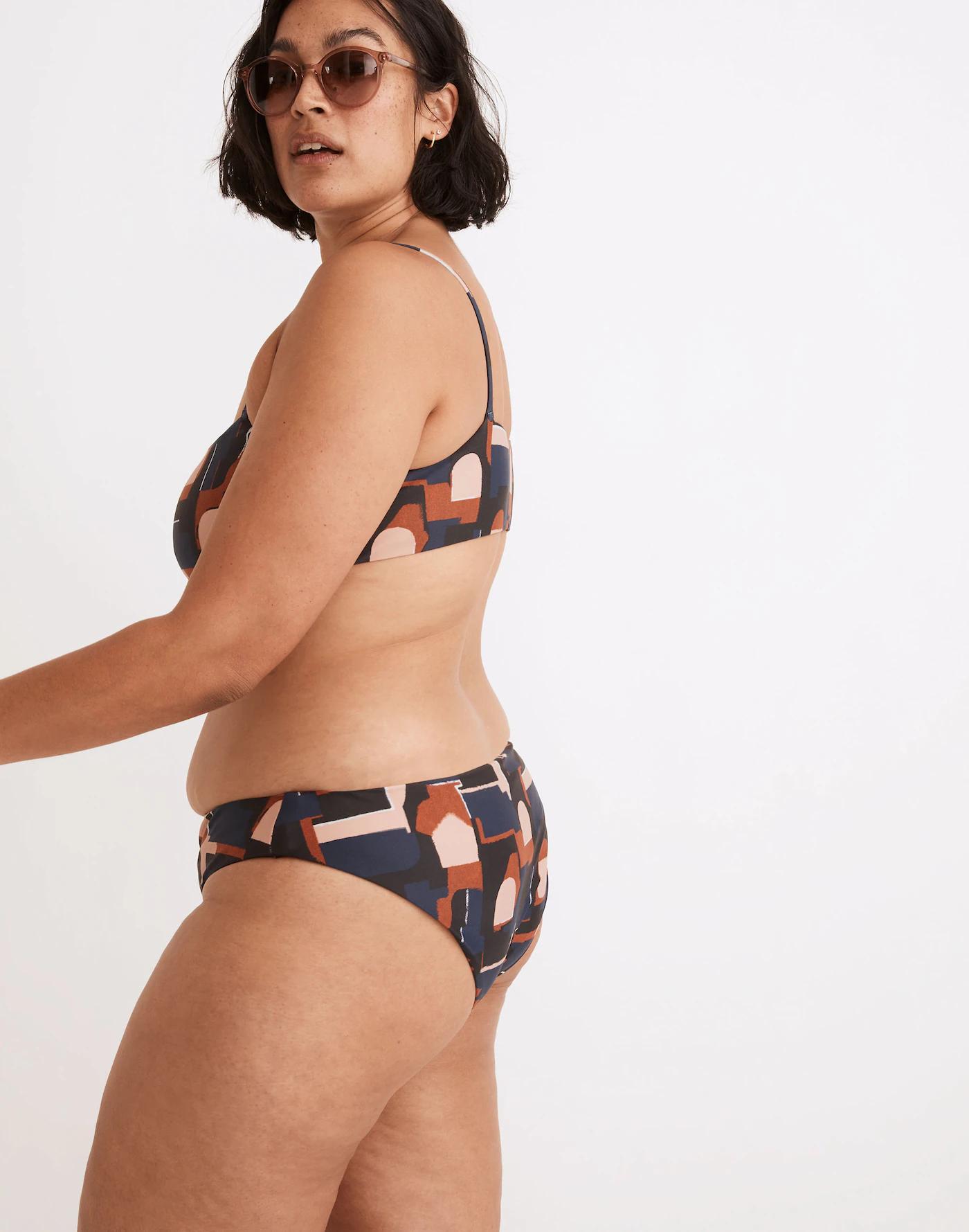 Madewell Second Wave Classic Cheeky Bikini Bottom in Color Collage Product Image