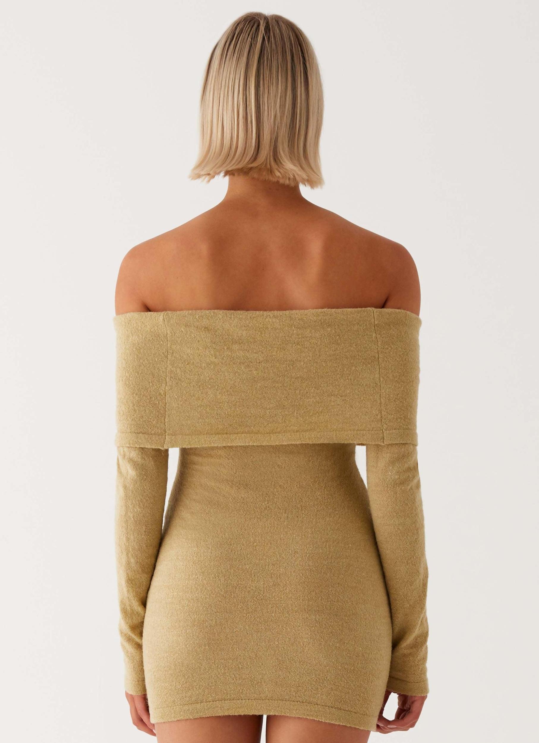 Myla Off Shoulder Mini Dress - Camel Product Image