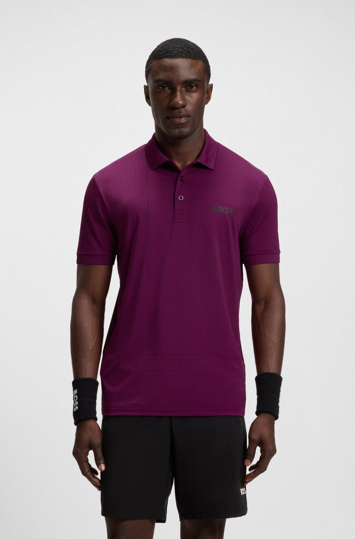Active quick-dry polo shirt with check artwork Product Image