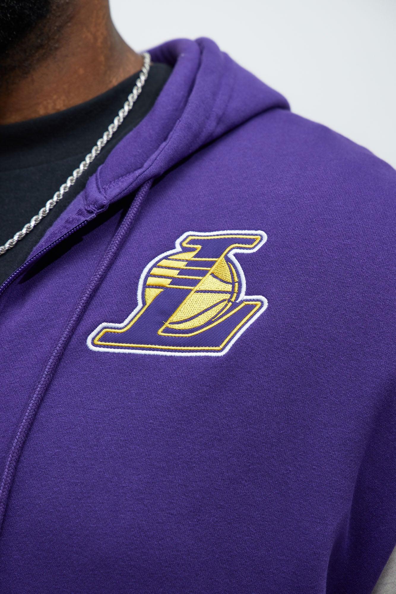 Lakers Above The Rim Zip Up Hoodie - Purple Male Product Image