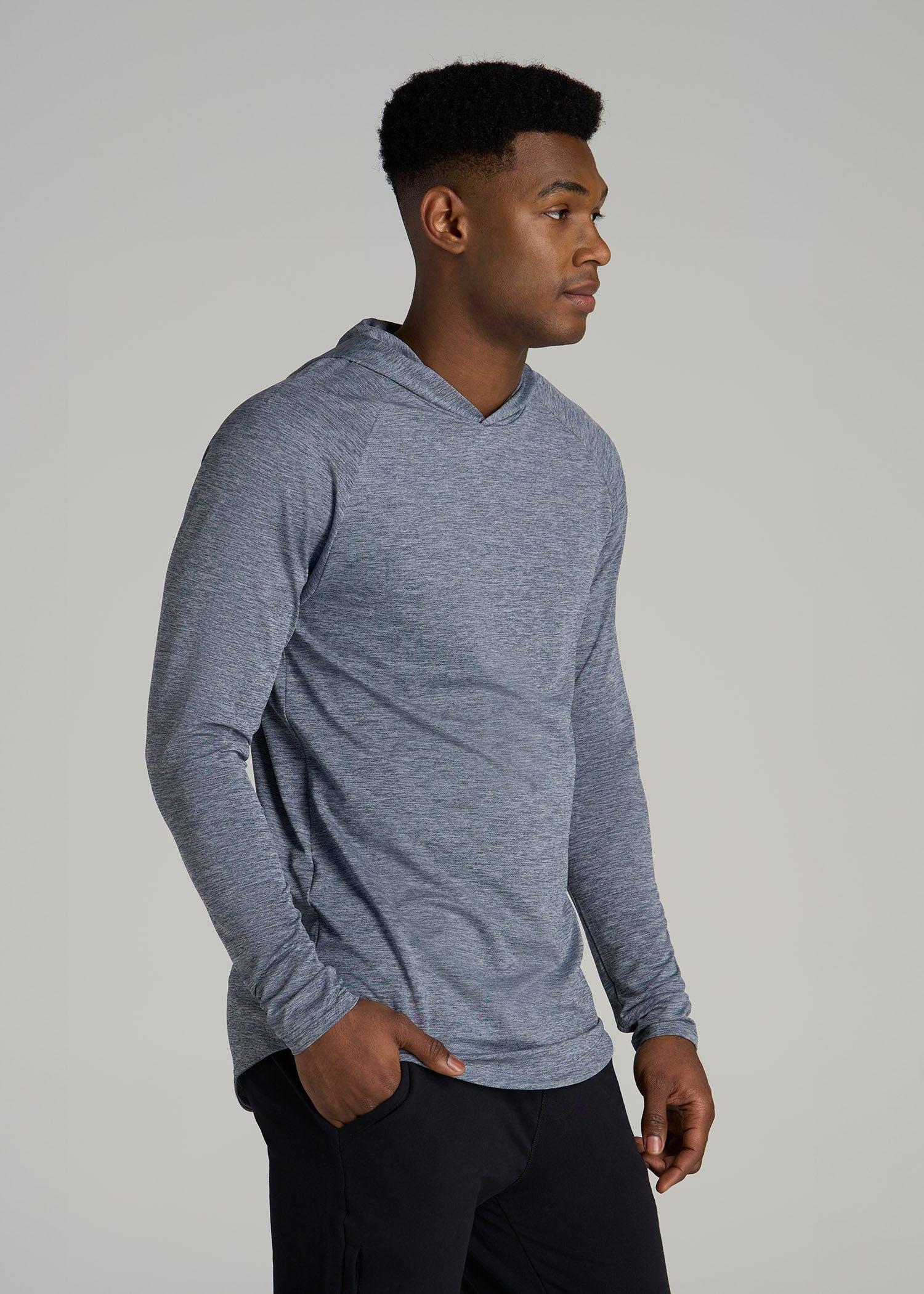 A.T. Performance Training Hoodie for Tall Men in Navy Space Dye Male Product Image