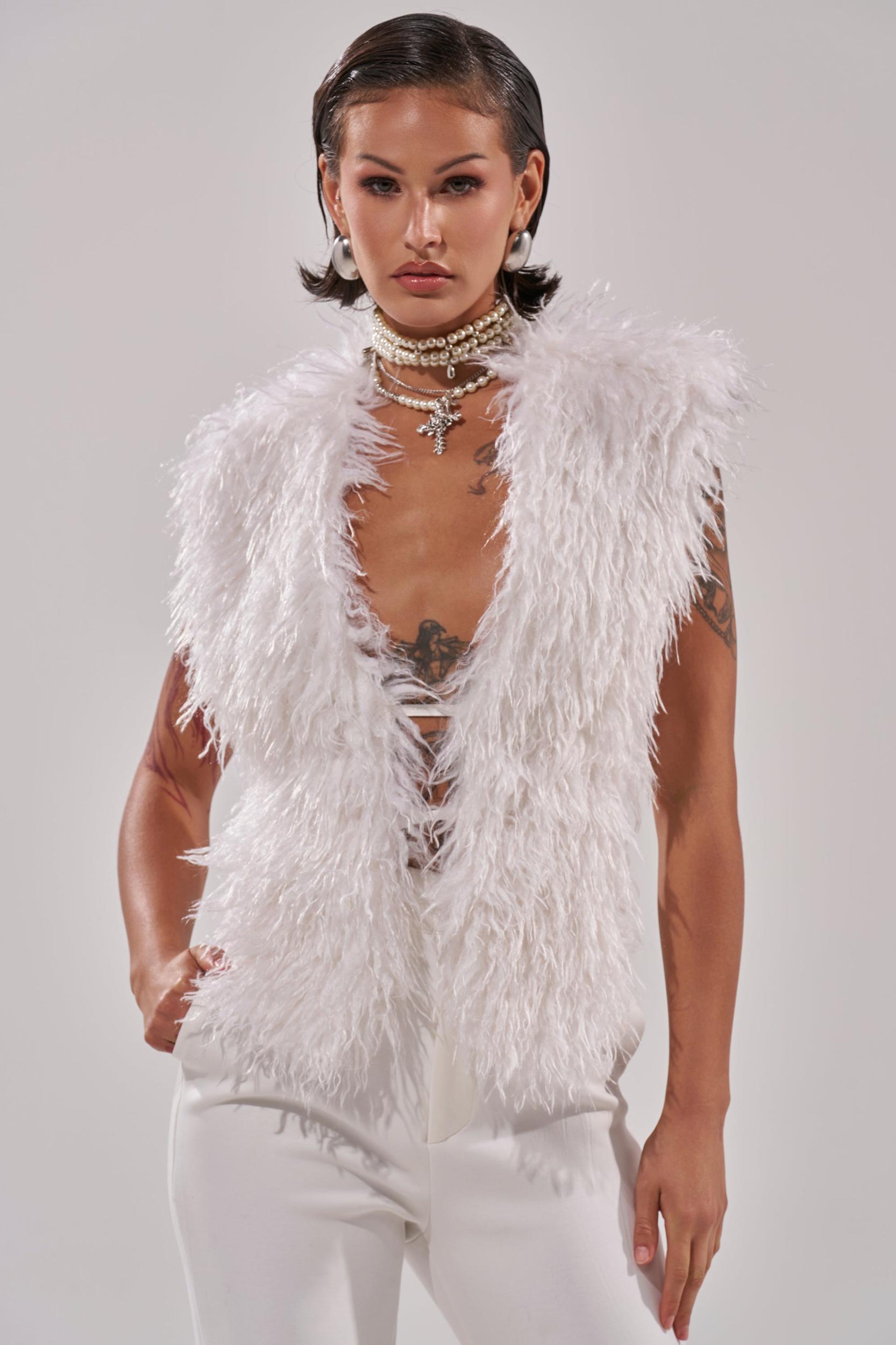 JAMEELA FAUX FUR TOP Product Image